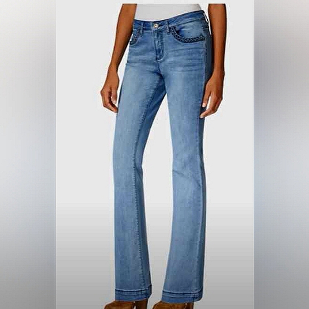 Earl Braided Pocket Y2K Bootcut Flare Jeans ⭐️⭐️ - Picture 1 of 7